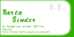 marta binder business card